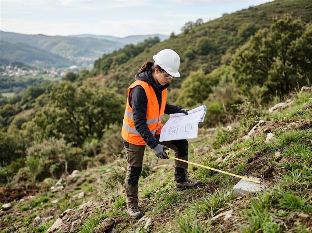 Estudio previo del terreno antes de una obra en Ourense